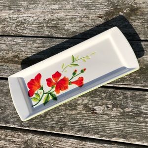 - Garden Bouquet Ceramic Tray! EUC!